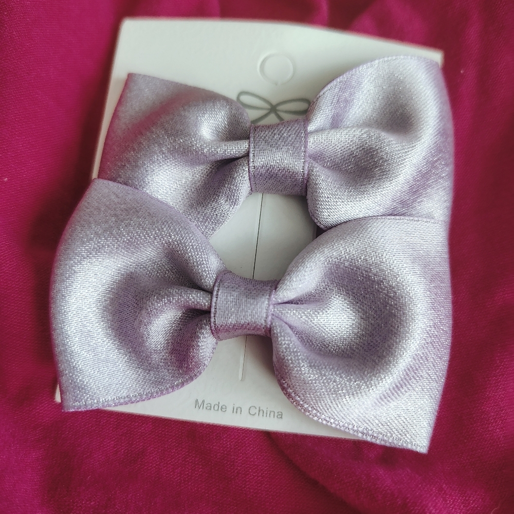 Elegant Lavender Hair Bows for Kids